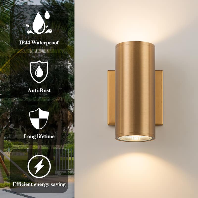 2 - Light Modern Industrial LED Outdoor Wall Sconce