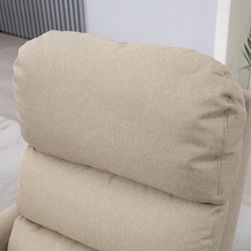 Electric Lift Recliner Chair for Seniors Adjustable Fabric Reclining Sofa with Remote and Side Pockets