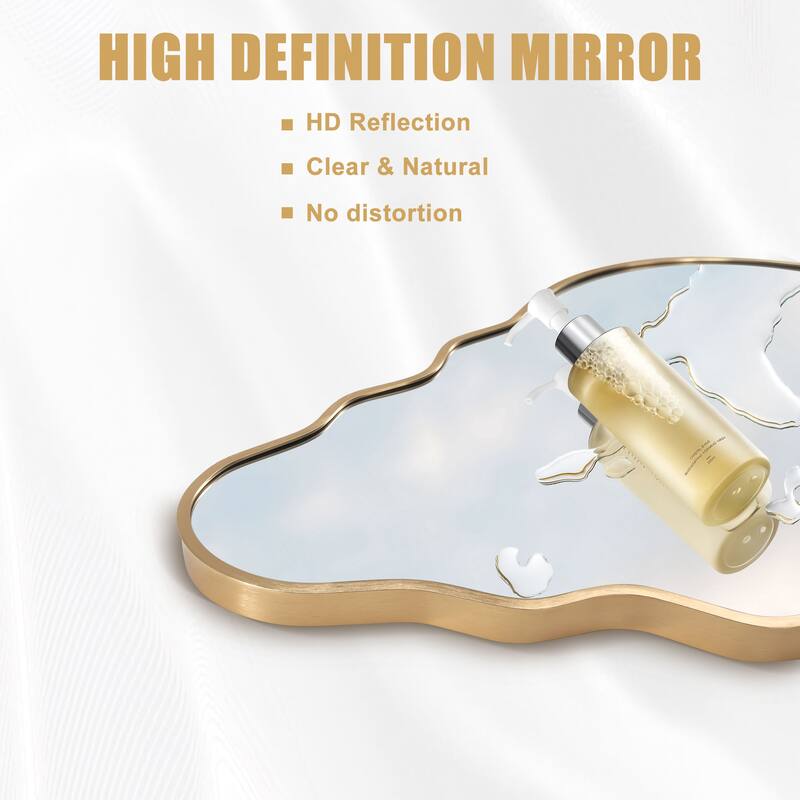 Scalloped Wall Mirror Irregular Decorative Wall Mirror