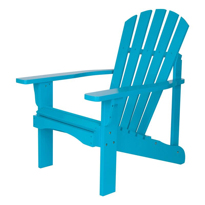 Jaxport Natural Wood Adirondack Chair - Turquoise