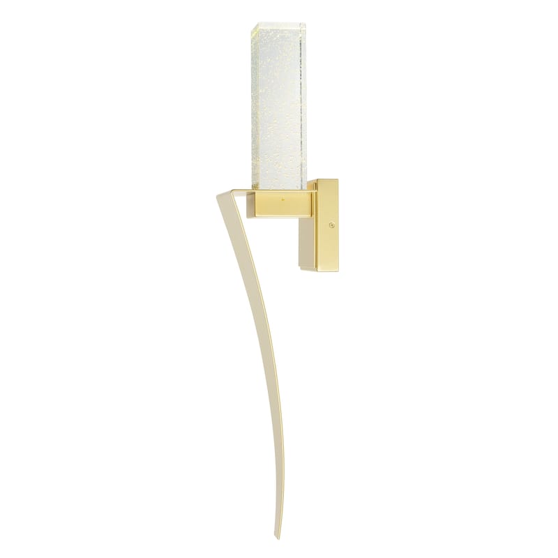 Catania Integrated LED 7in Black Wall Light - Satin Gold