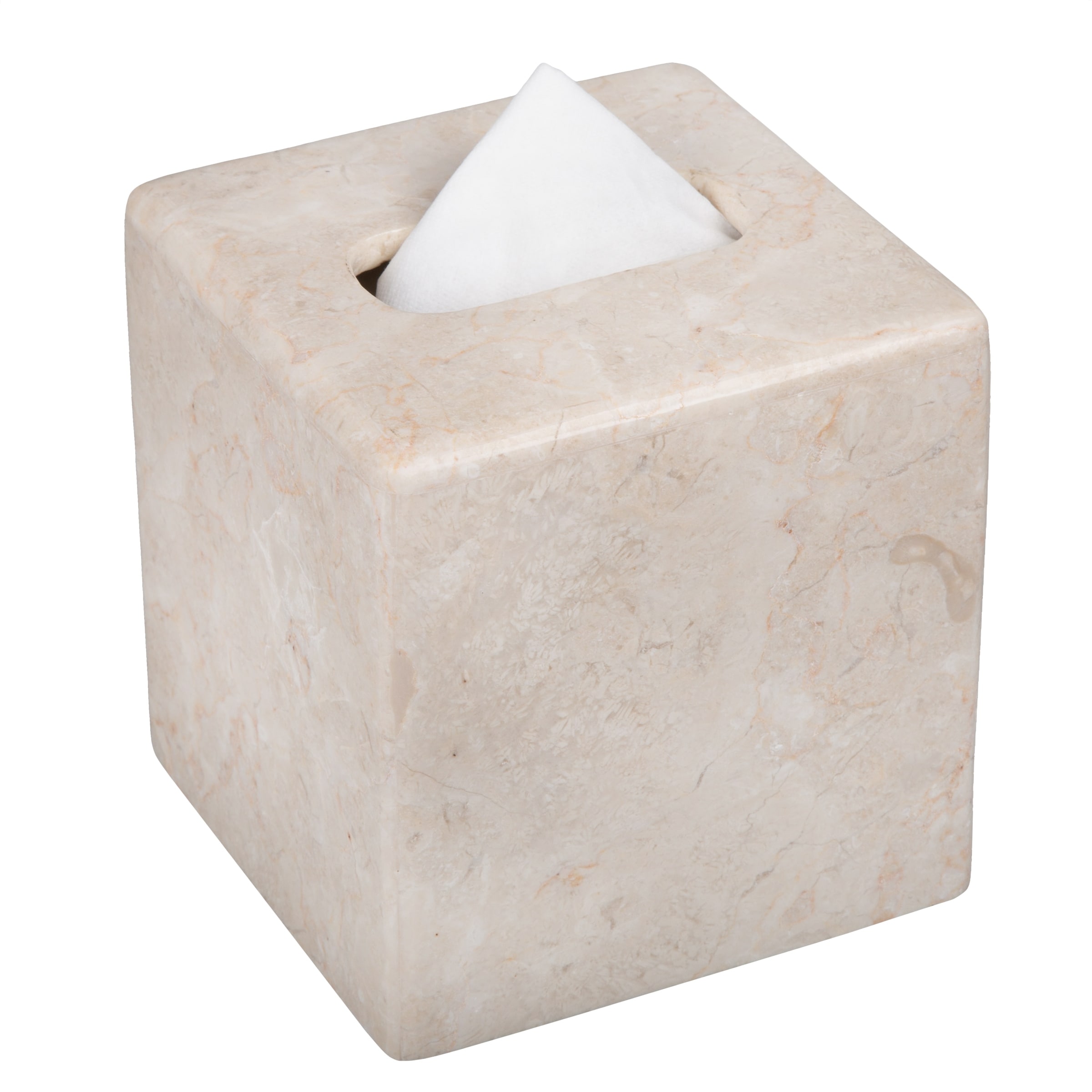 Creative Home Champagne Marble Tissue Box Cover Holder
