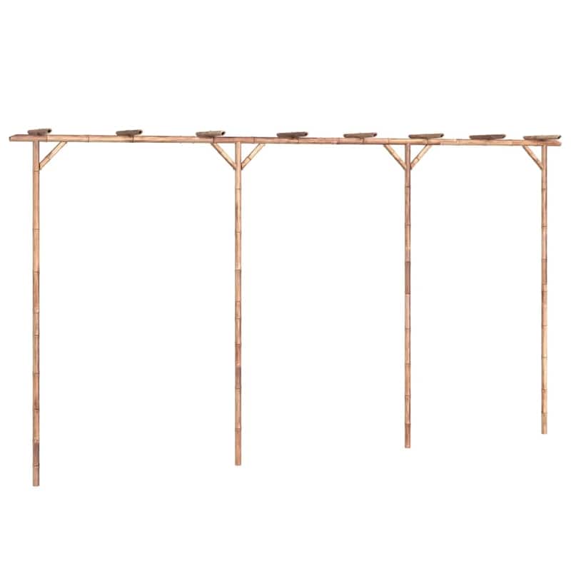 vidaXL Pergola Brown Bamboo Large Durable Pergola Rectangular