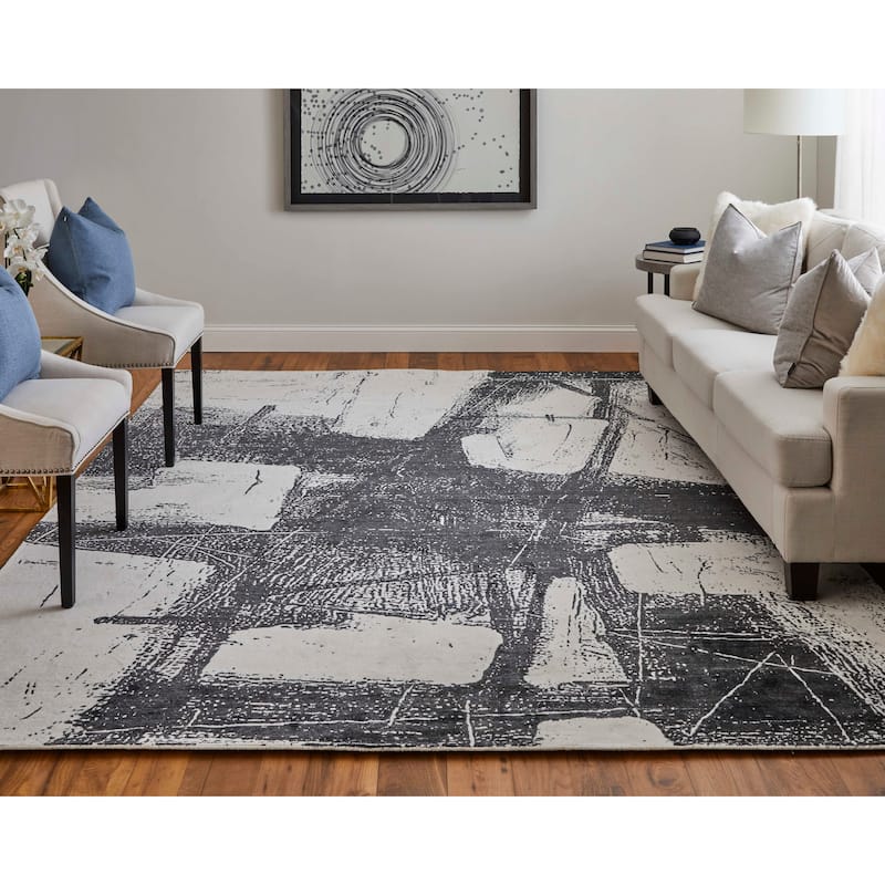 Grand Bazaar Eshwar Hand Woven Abstract Modern Area Rug