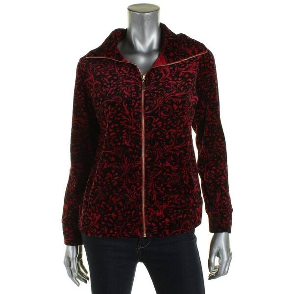 Shop Karen Scott Womens Jacket Zip Up Wing Collar Xs Overstock