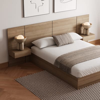 Milano 4-Piece Bedroom Set with Floating Nightstand Extension Panel