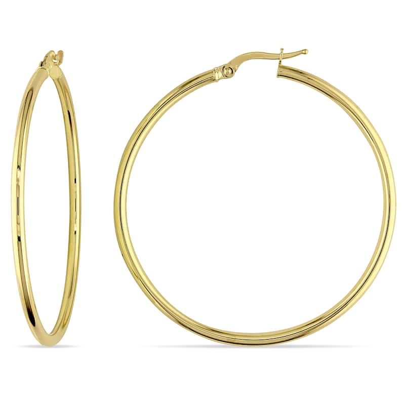 Miadora 45mm Polished Hoop Earrings in 10k Yellow Gold