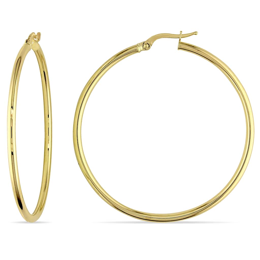 Miadora 45mm Polished Hoop Earrings in 10k Yellow Gold