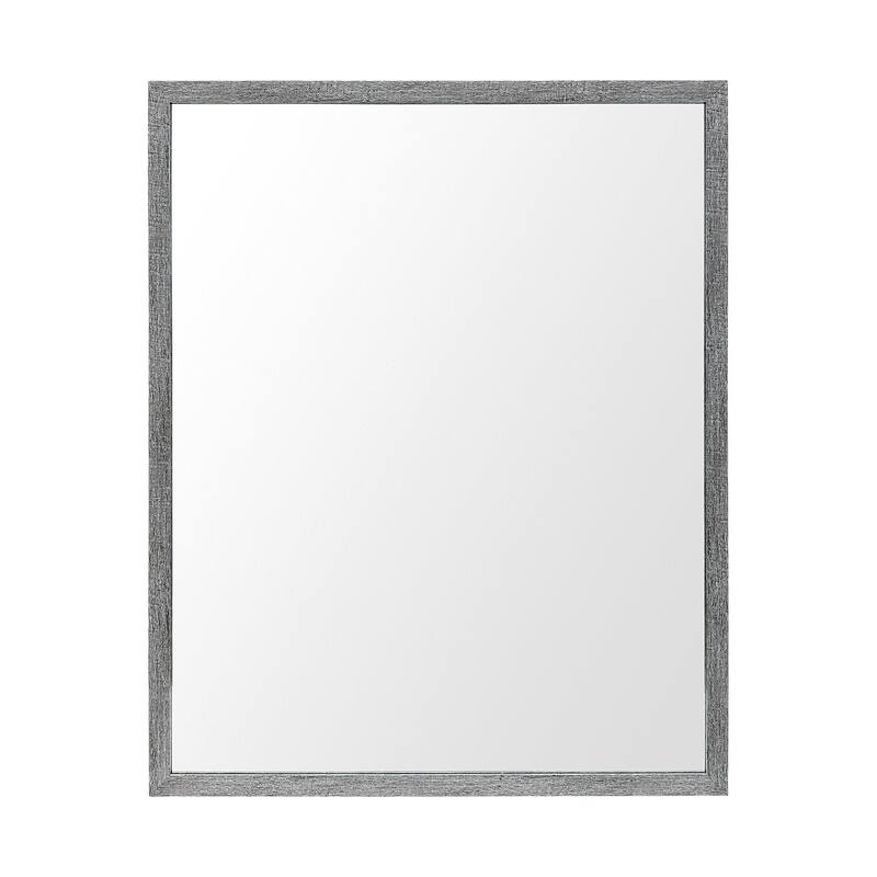 Bristol Grey 24x30 Faux Wood Frame Bathroom Vanity Mirror - 25.5L x 1.8W x 31.5H