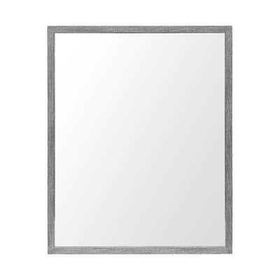 Bristol Grey 24x30 Faux Wood Frame Bathroom Vanity Mirror - 25.5L x 1.8W x 31.5H