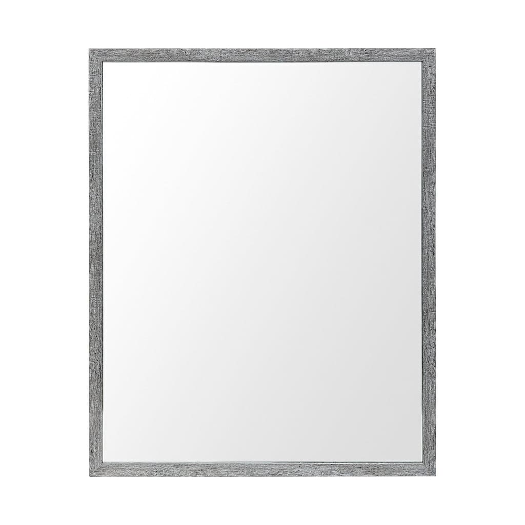 Bristol Grey 24x30 Faux Wood Frame Bathroom Vanity Mirror - 25.5L x 1.8W x 31.5H