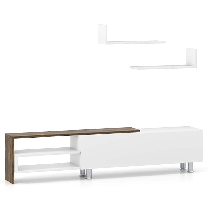 Gymax TV Stand Modern Entertainment Center TV Cabinet for TVs up to 80