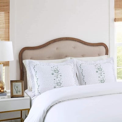 MarCielo 2 Pack Pillow Shams Throw Pillow Covers Euro Sham Embroidery