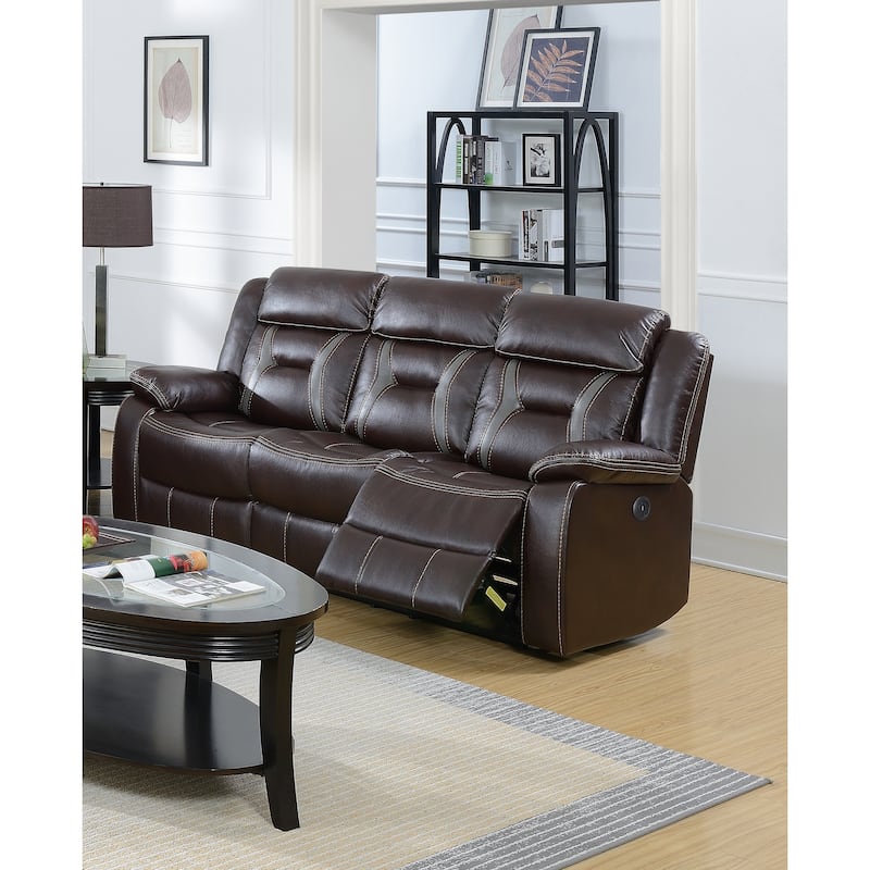 Gel Leatherette Power Motion Sofa