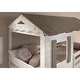 preview thumbnail 6 of 4, Twin over Twin Size Solid Wood Bunk Bed with Roof and Ladder