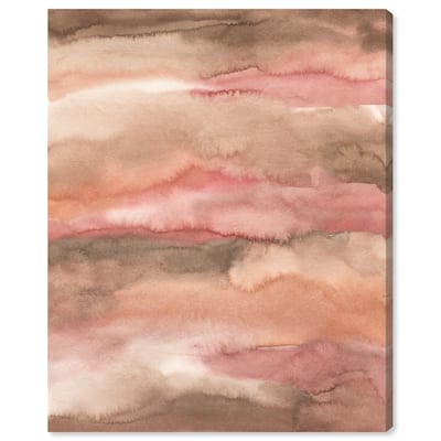 Art Remedy Loose Powder Gallery Wrapped Boho Abstract 1 Piece Canvas Wall Art