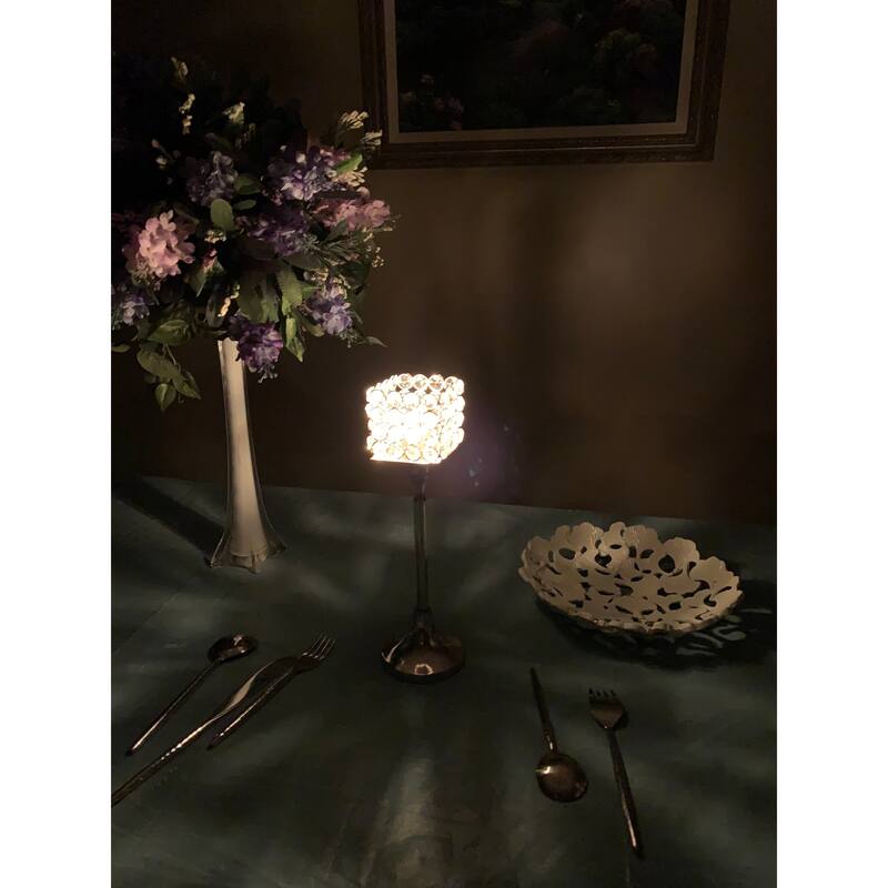 VIBHSA Hurricane Crystal Candle Holder (Square, 10")