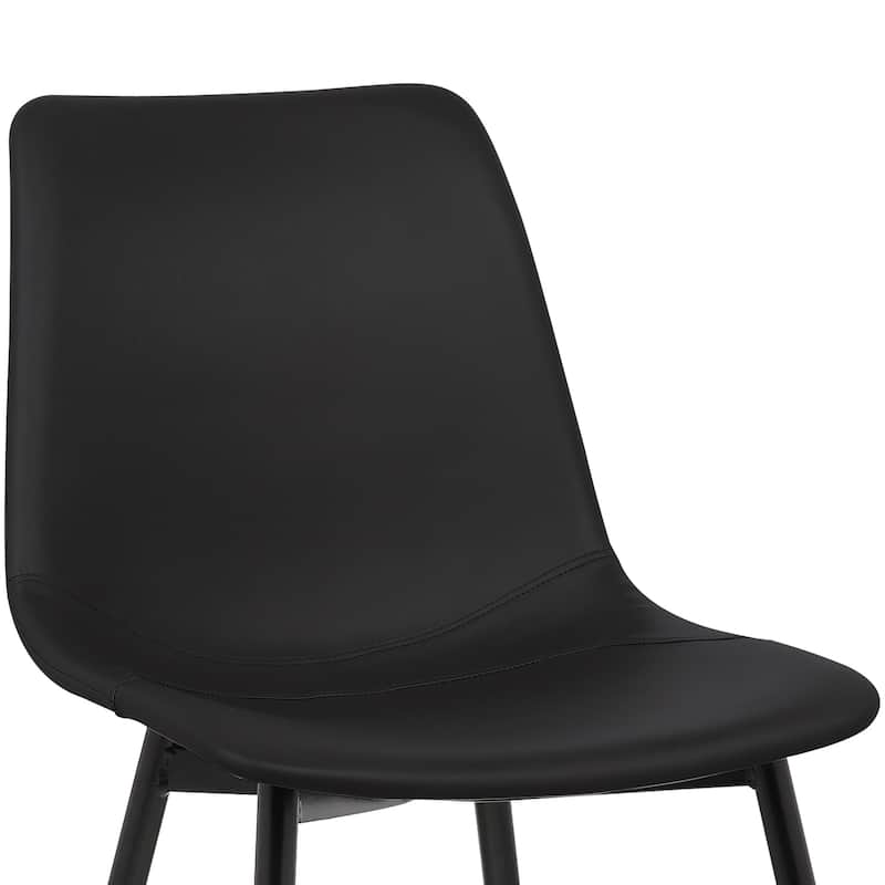 Monte Modern Upholstered Dining Chair in Faux Leather or Fabric
