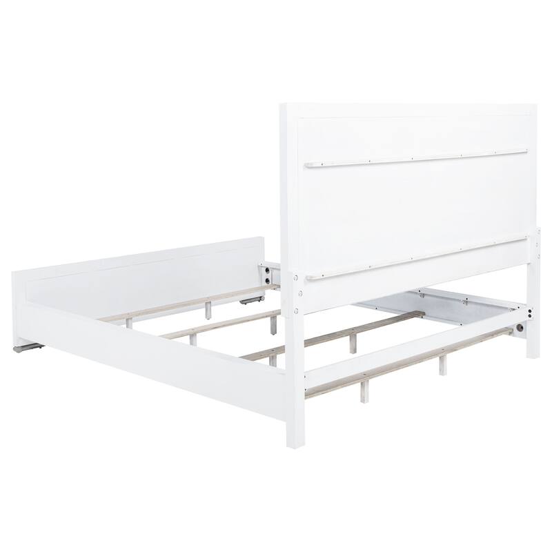Gracemont 57-inch Panel Bed Grey and White