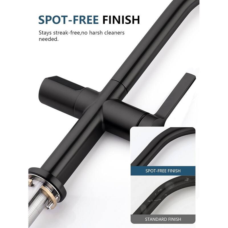 Lefton Touchless Pull-Out Kitchen Faucet, Hands Free Motion Sensor Activated, Battery-Free Temperature Display, KF2206