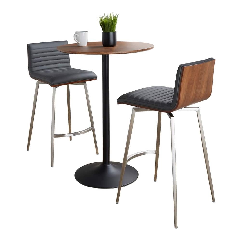 Carson Carrington Stone-Mason Swivel 3-Piece Counter Height Dining Set