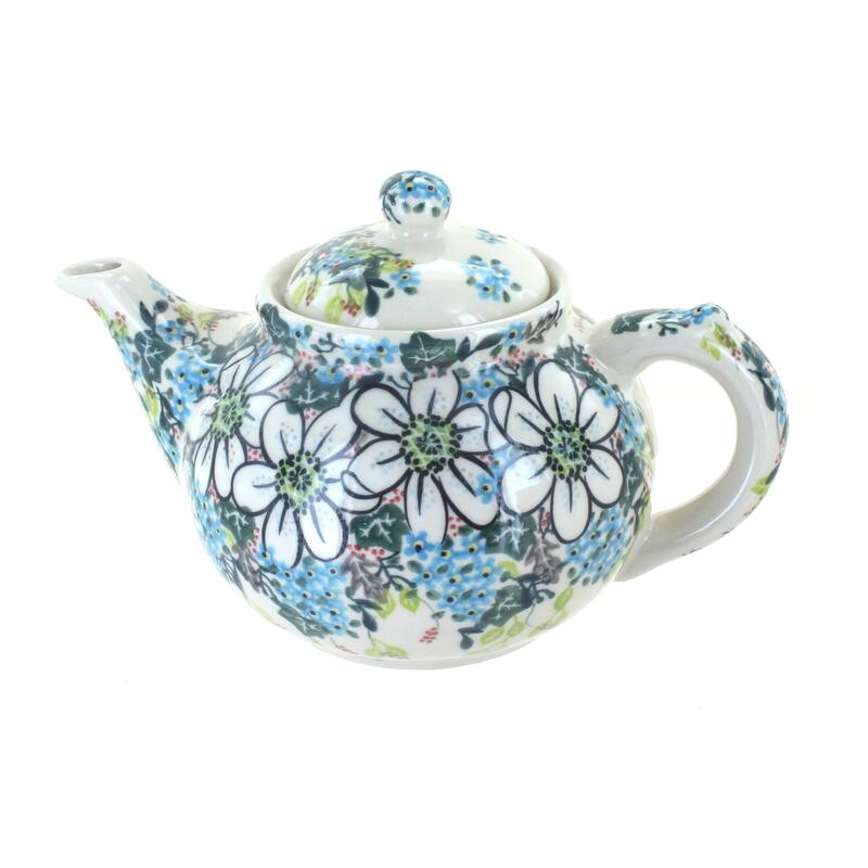 Blue Rose Polish Pottery 18 Vena Teapot