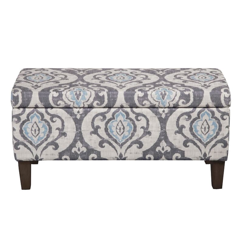 Buhrer Blue Slate Decorative Storage Bench