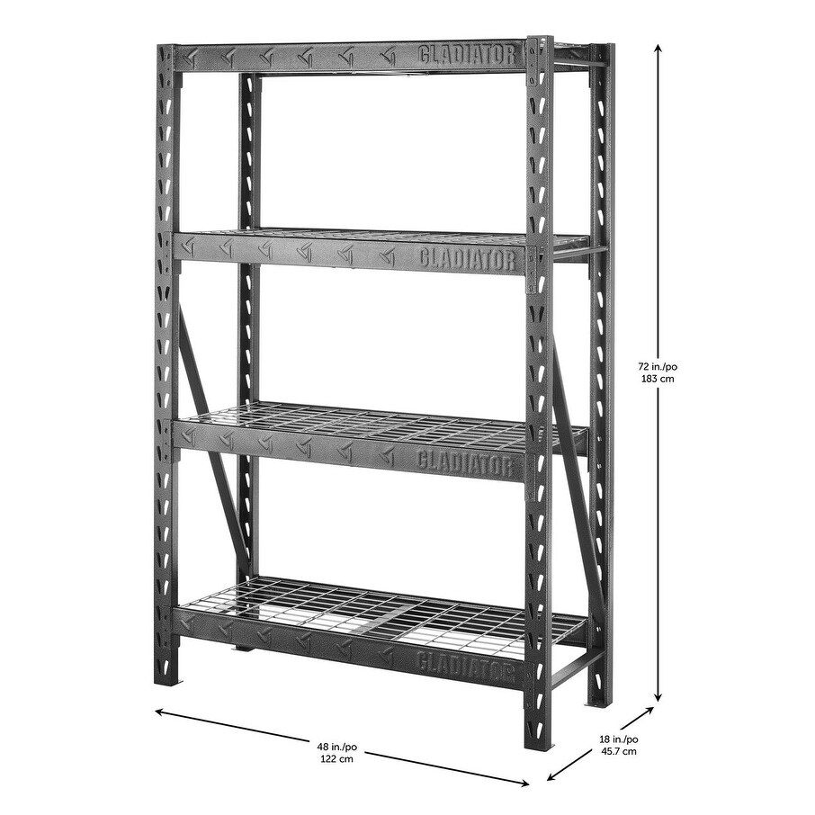 Gladiator GarageWorks 60-inch Wide Heavy Duty Rack With 4 Shelves 