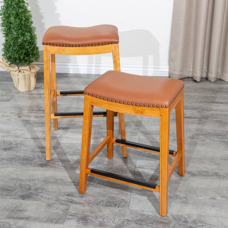 Bar Stool, Bone Leather Seat