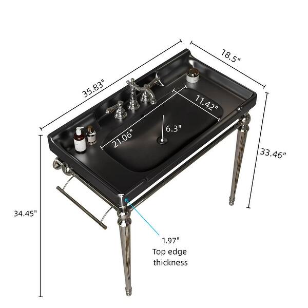 Luxurious Bathroom Console Sink with Premium Ceramic Basin and Stylish ...