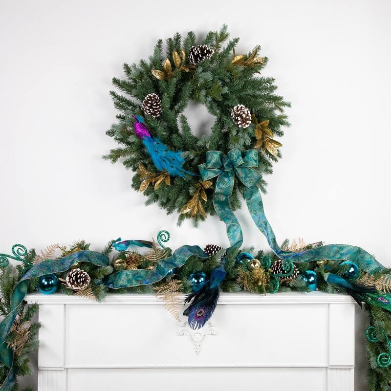 9' x 14" Blue Spruce Artificial Christmas Garland Unlit