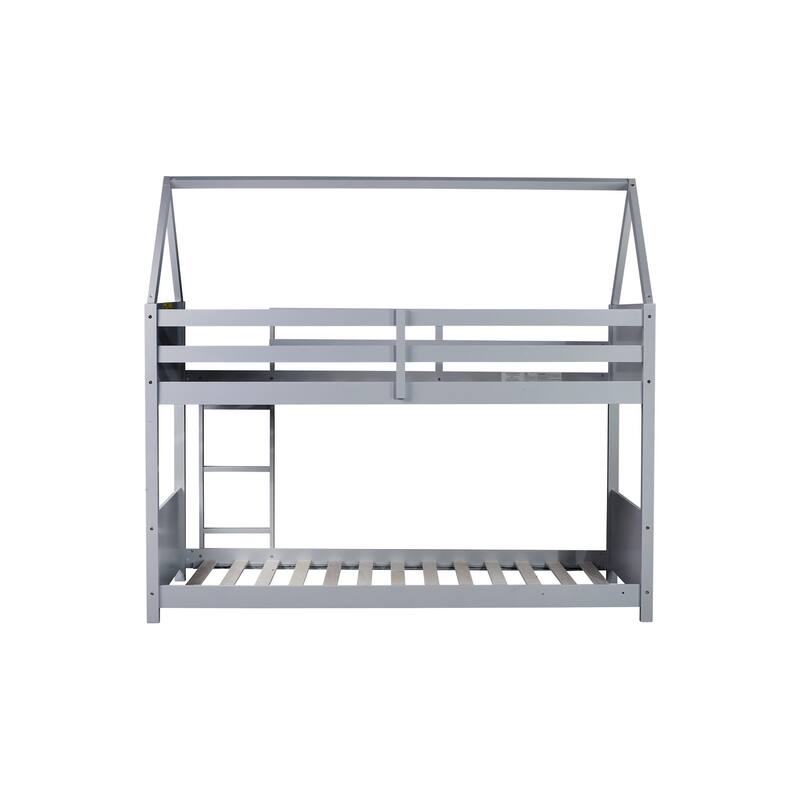 Twin Over Twin House Floor Bunk Bed