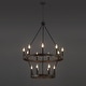 preview thumbnail 15 of 29, Acroma 15-light Farmhouse Black Tiered Chandelier for Dining Room - 27.5 inches