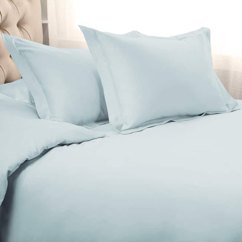 Egyptian Cotton 1000 Thread Count 3 Piece Duvet Cover Set by Superior - Baby Blue - King - Cal King