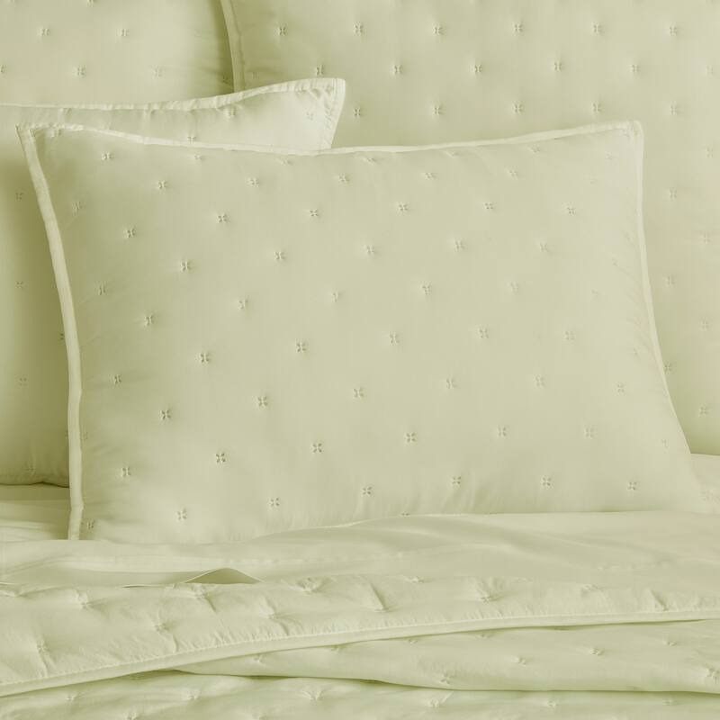J. Queen New York Vesper Quilt Set - Green - Full - Queen