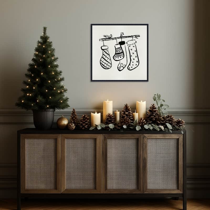 Sleep Tight II by Melissa Wang (22 x 22 in.), Framed Canvas Wall Art Print - Sylvie Beaded Black