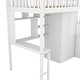 preview thumbnail 12 of 10, Impressive Fence-Shaped Twin Loft Bed with Wardrobe & Desk, Stairway Wood Bedframe w/ Bookshelf & Drawers for Kids Teens, White
