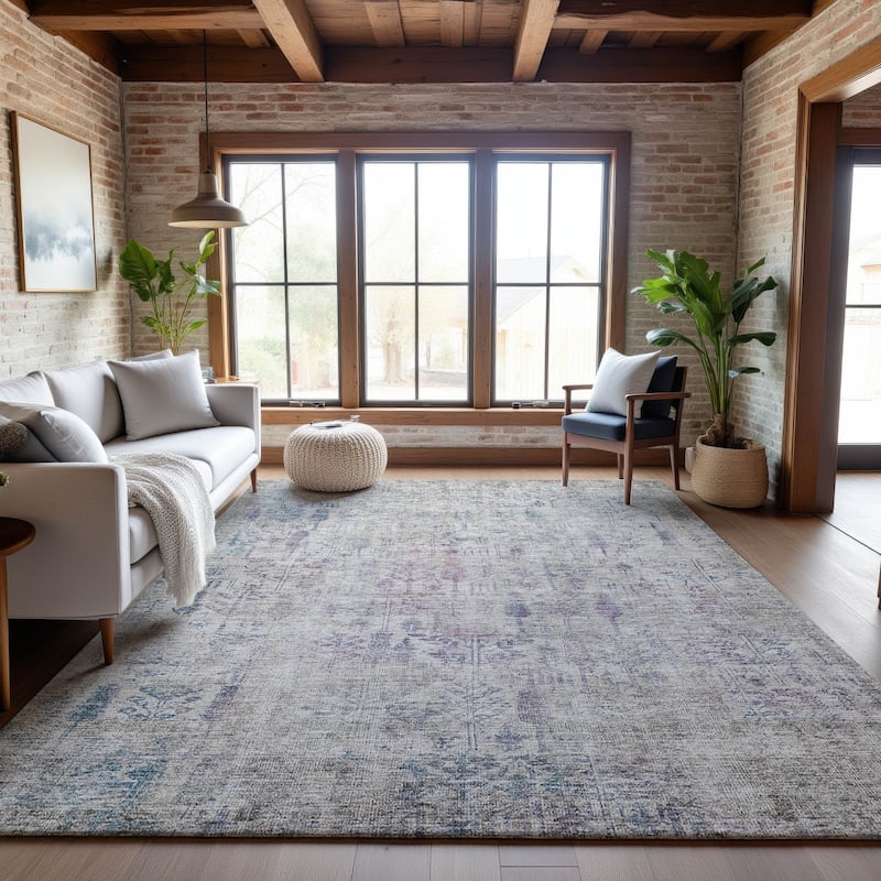 Premium Washable Super Soft Vintage Farmhouse Mayfield Rug - Ivory - 8' x 10'
