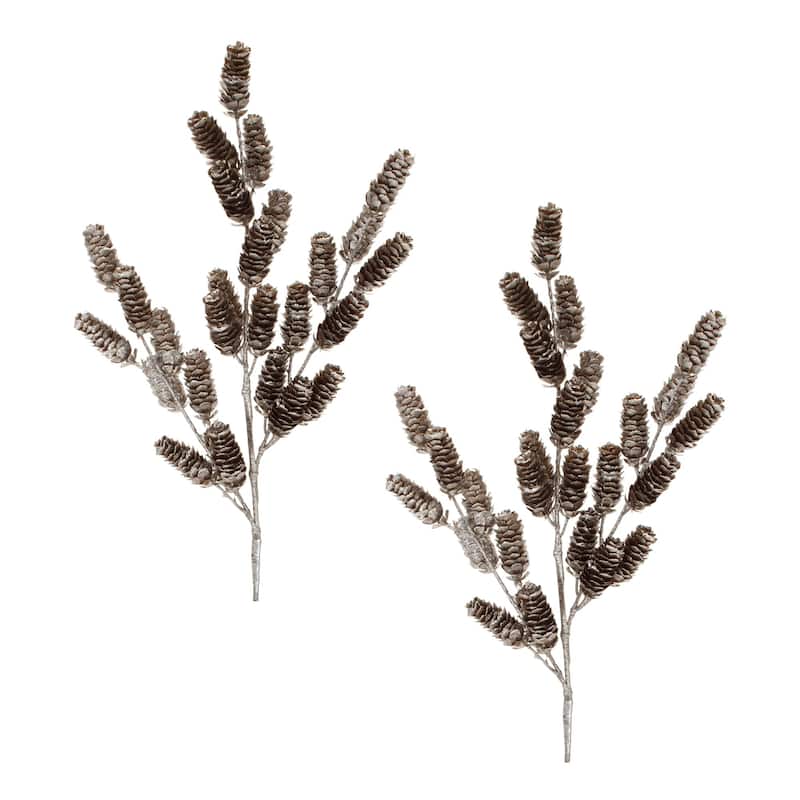 Artificial Pine Cone Christmas Spray - 25.75" - Set of 2