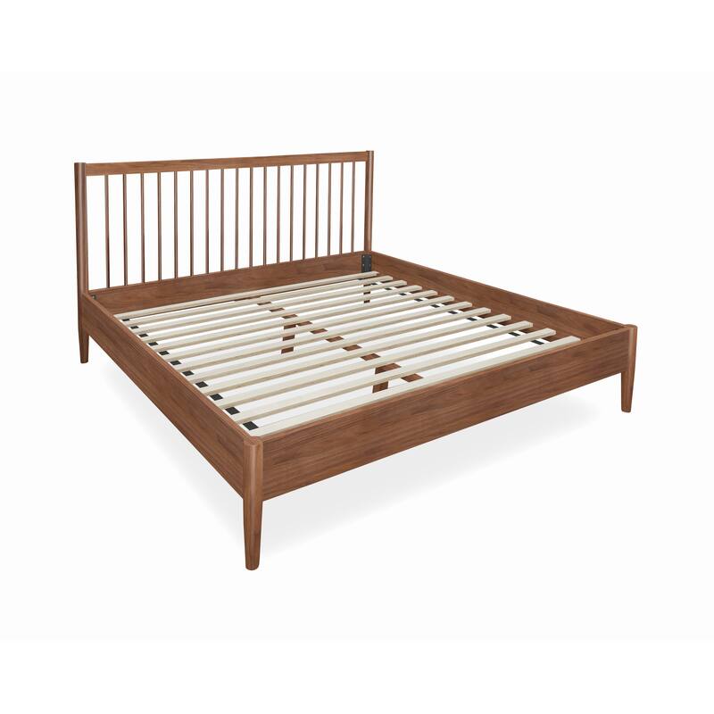 Rye Studio Santos Modern Slatted Wood Headboard Platform Bed