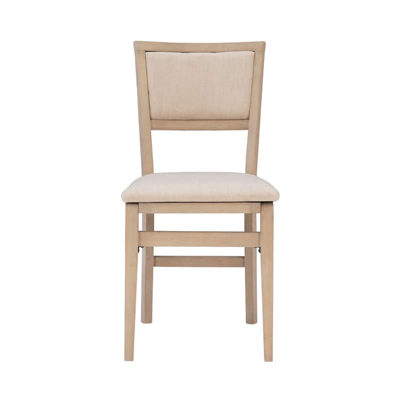 Ciara Wooden Grey Wash Folding Side Dining Chair (Set of 2)
