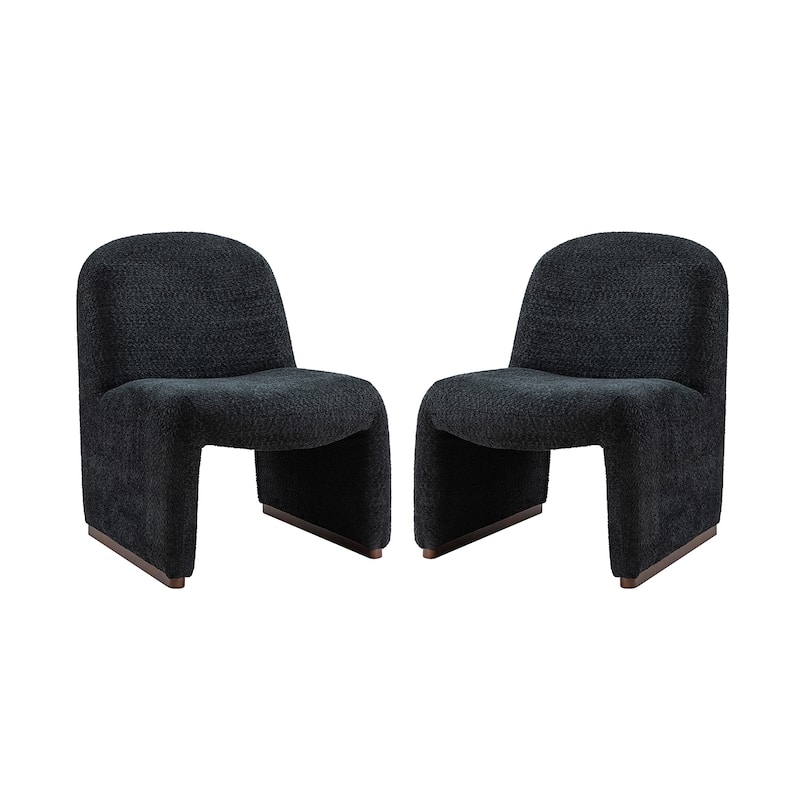 Roberto Mid-century Accent Chair with Hardwood Legs Set of 2 by HULALA HOME