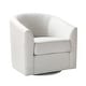 preview thumbnail 44 of 106, Cuenca Modern Living Room Wooden Upholstered 360° Swivel Barrel Chair with Metal Base and Wide Backrest
