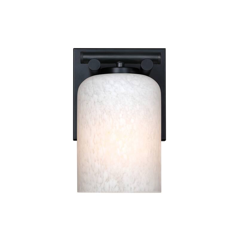 Bluestone Ridge 6 in. 1-Light Matte Black Indoor Wall Sconce Light for Bathrooms - 9.25