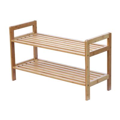 Oceanstar 2-Tier Bamboo Shoe Rack in Natural