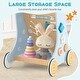 preview thumbnail 7 of 7, Wooden Baby Walker Push and Pull Learning Activity Center with Wheels-Blue - Multi