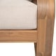 preview thumbnail 15 of 23, Christopher Knight Home - Outdoor Lounge Chair Acacia Wood with Beige Cushions