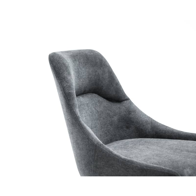 Lileth Modern River Gray Dining Chairs with Acacia Wood Legs - Set of 2 - N/A