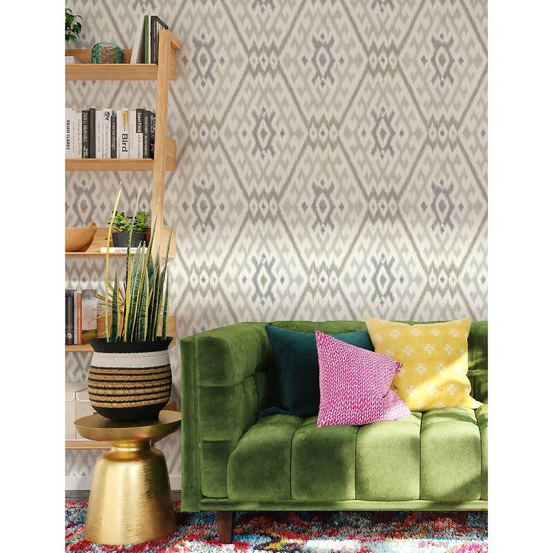 A-Street Prints Solola Stone Ikat Wallpaper