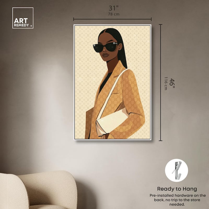 Elegant Coat Gal Canvas by Art Remedy